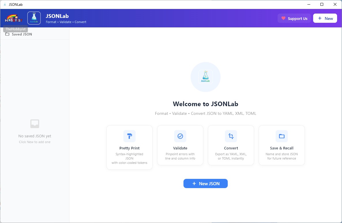 JSONLab application screenshot